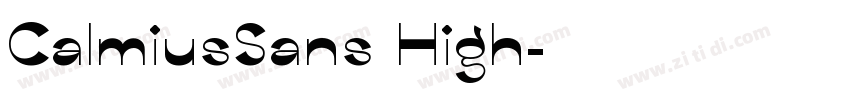 CalmiusSans High字体转换